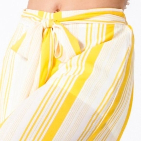 Palazzo Pants White and Yellow - Natalie - Picture 3 of 4